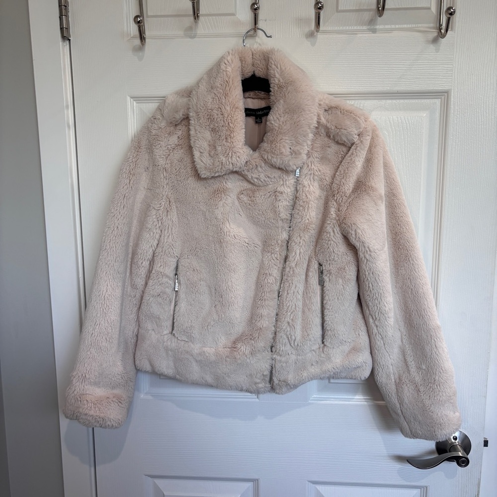 Catherine Malandrino Faux Fur Sherpa Jacket | Size small